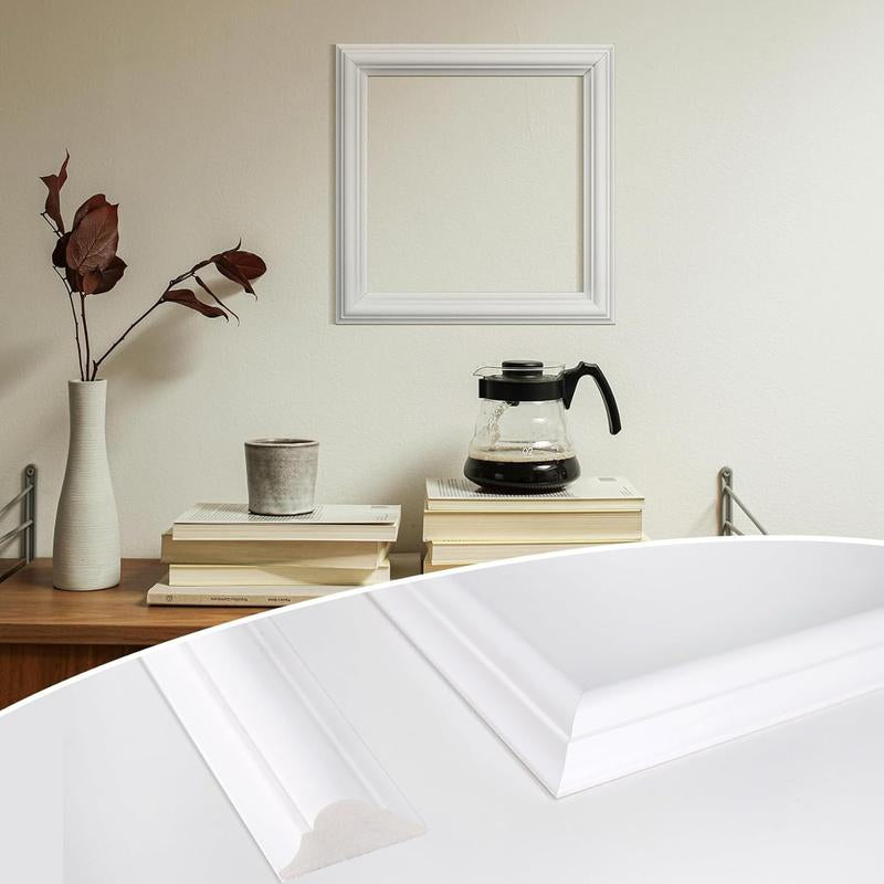 STICKGOO Pre-Cut Wall Panel Molding Set of 6 Frames – Easy-To-Assemble Wainscoting for Interior Décor, Picture Frame Style Molding for Living Room, Bedroom, and Accent Walls