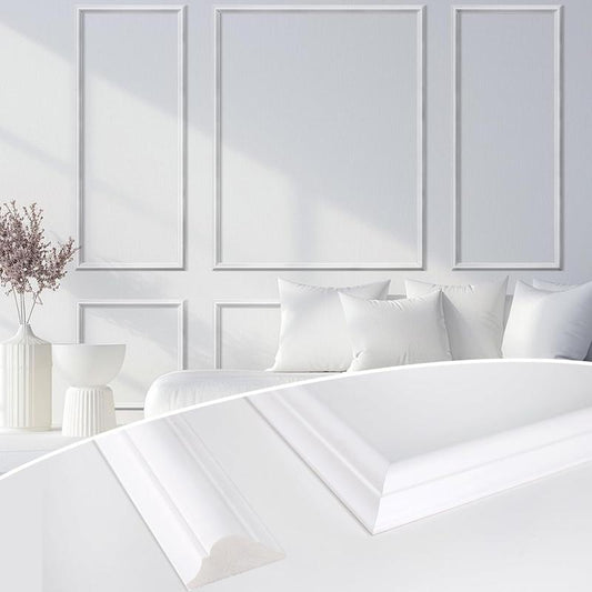 STICKGOO Pre-Cut Wall Panel Molding Set of 6 Frames – Easy-To-Assemble Wainscoting for Interior Décor, Picture Frame Style Molding for Living Room, Bedroom, and Accent Walls