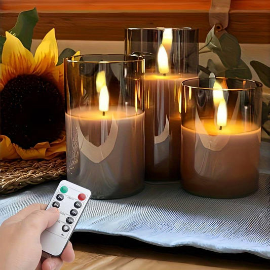 Remote Control LED Candle Light, 8-Mode Flickering Electronic Candle Light, Decorative Night Lamp for Birthdays, Weddings, and Home Decor
