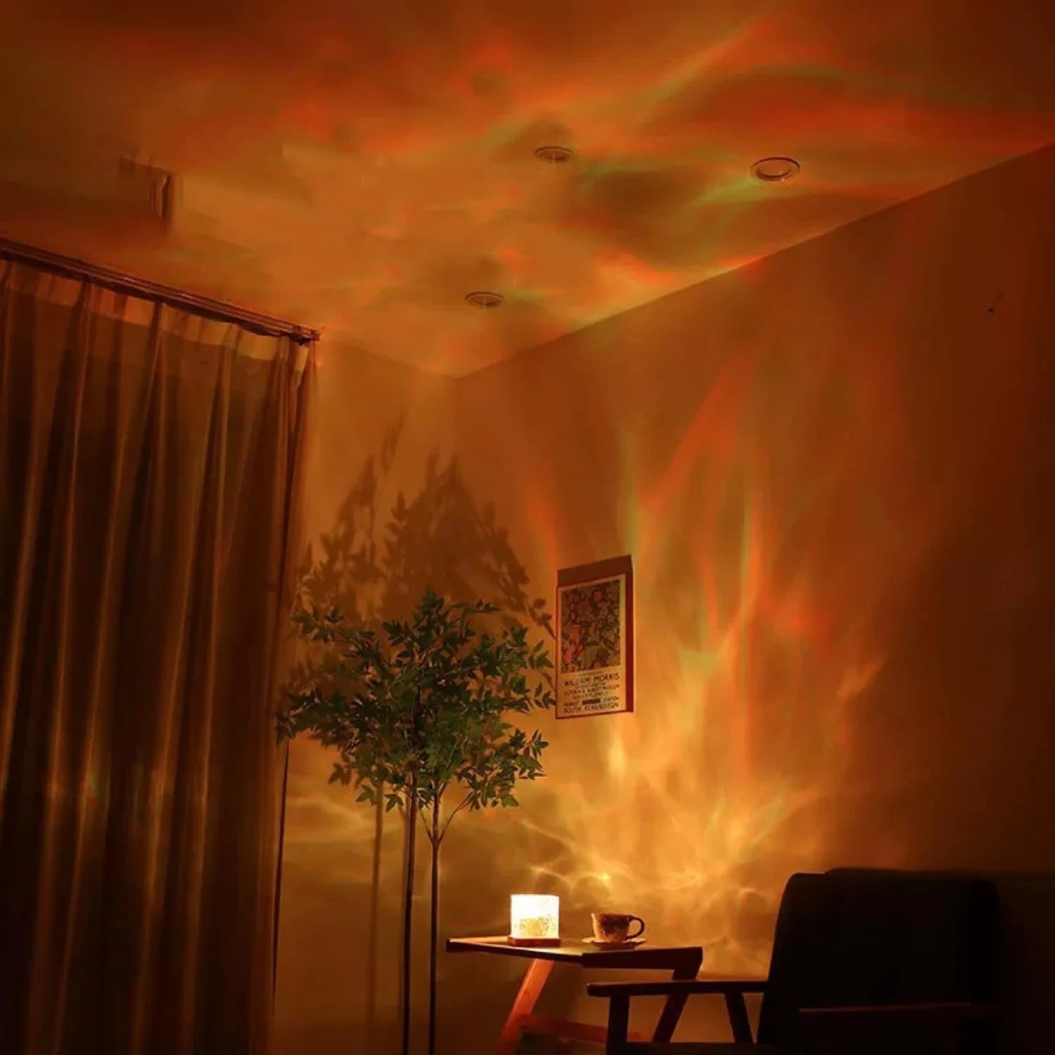 Star Projector, Ocean Wave Projector Light 16 Colors Galaxy Lamp with Remote Control Aurora Glow Lamp, 3D Tesseract Lamp Ceiling LED Lamp for Bedroom Home Bar Party Christmas Birthdays Gift