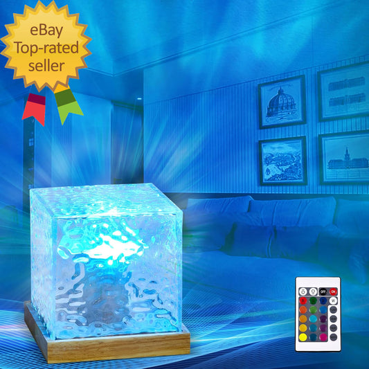 Ocean Wave Projector Lamp, Northern Lights Aurora Projector Light, 16 Colors