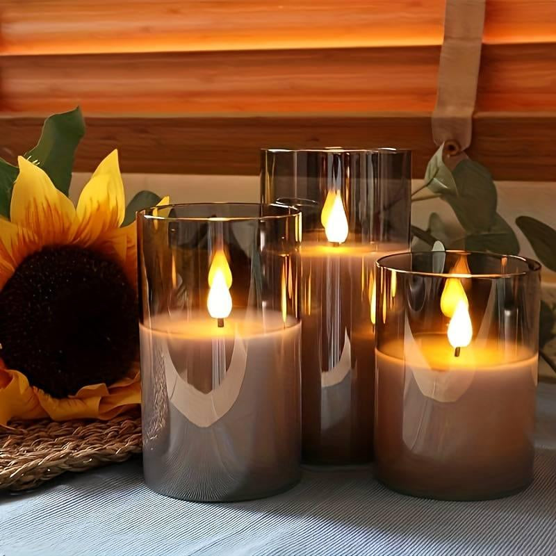 Remote Control LED Candle Light, 8-Mode Flickering Electronic Candle Light, Decorative Night Lamp for Birthdays, Weddings, and Home Decor