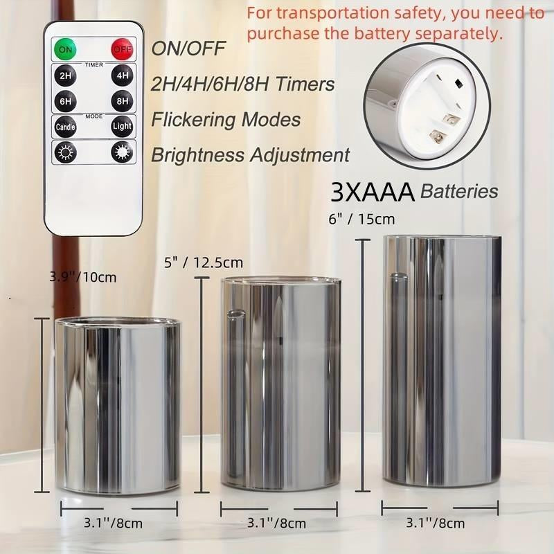 Remote Control LED Candle Light, 8-Mode Flickering Electronic Candle Light, Decorative Night Lamp for Birthdays, Weddings, and Home Decor