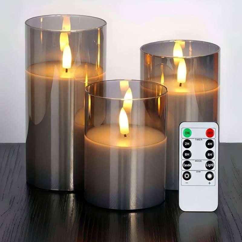 Remote Control LED Candle Light, 8-Mode Flickering Electronic Candle Light, Decorative Night Lamp for Birthdays, Weddings, and Home Decor