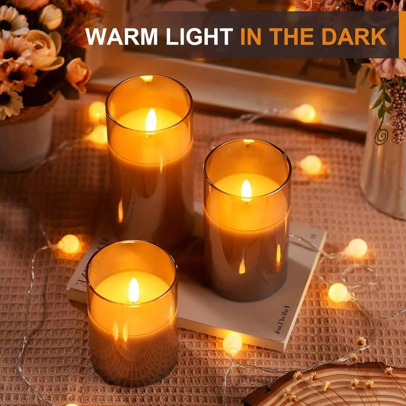 Remote Control LED Candle Light, 8-Mode Flickering Electronic Candle Light, Decorative Night Lamp for Birthdays, Weddings, and Home Decor