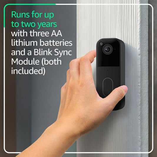 All-New Blink Video Doorbell – Sync Module Core Included (Black)