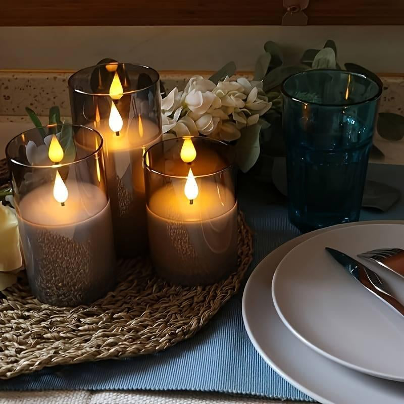 Remote Control LED Candle Light, 8-Mode Flickering Electronic Candle Light, Decorative Night Lamp for Birthdays, Weddings, and Home Decor